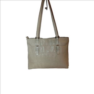 Francesco Biasia Leather Croc Embossed Made in Italy Bag